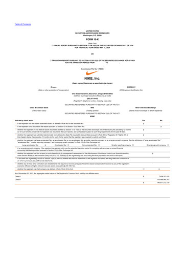 Thumbnail Nike 10-K Annual Report 2024