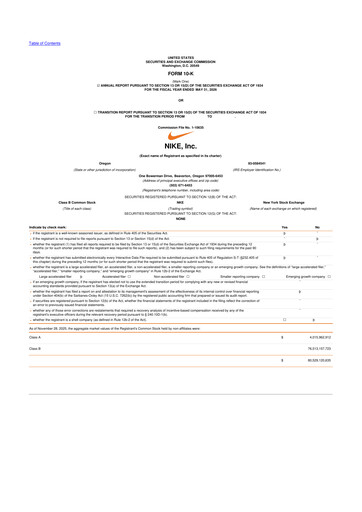 Miniature Nike 10-K Rapport annuel 2026