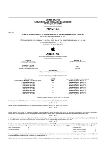 Thumbnail Apple 10-K Annual Report 2024