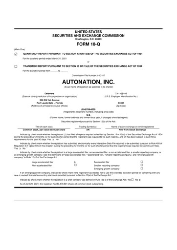 Thumbnail AutoNation 10-Q Quarterly Report FY2021 