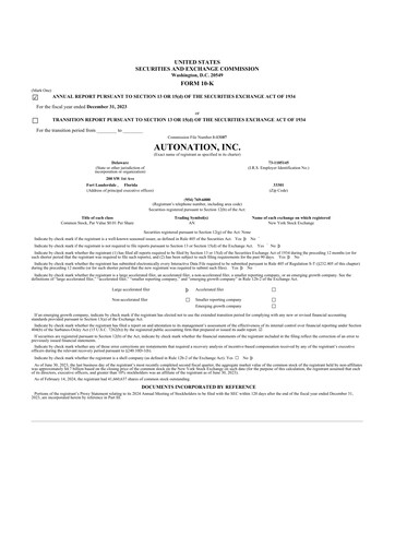 Thumbnail AutoNation 10-K Annual Report 2023