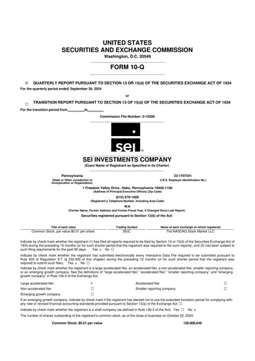 Thumbnail SEI Investments 10-Q Quarterly Report FY2024 