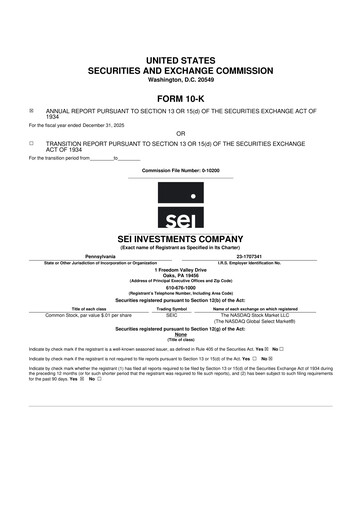 Thumbnail SEI Investments 10-K Annual Report 2025