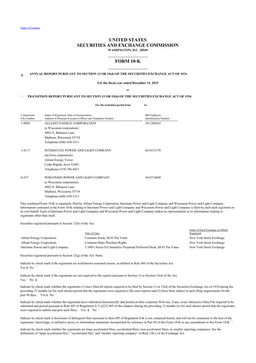 Thumbnail Alliant Energy 10-K Annual Report 2015