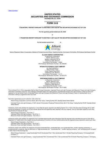 Vorschaubild Alliant Energy 10-Q Quartalsbericht 2020 