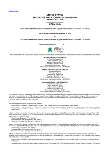 Vorschaubild Alliant Energy 10-Q Quartalsbericht 2020 