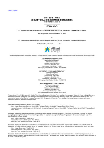 Vorschaubild Alliant Energy 10-Q Quartalsbericht 2021 