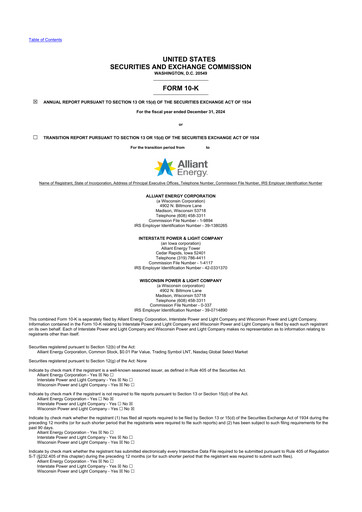 Thumbnail Alliant Energy 10-K Annual Report 2024