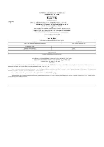 Thumbnail Air T, Inc. 10-K Annual Report 