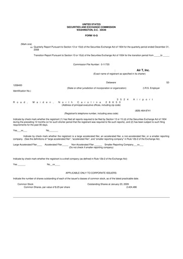 Miniature Air T, Inc. 10-Q Rapport trimestriel  
