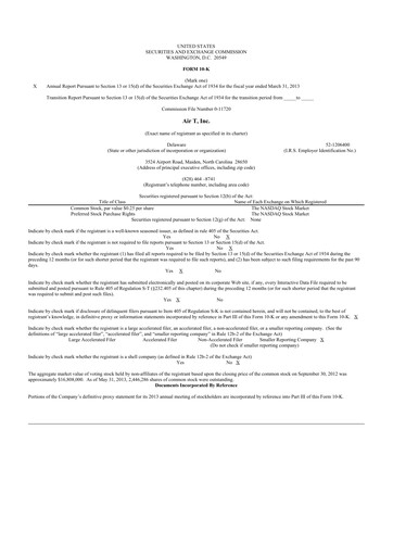 Thumbnail Air T, Inc. 10-K Annual Report 2013