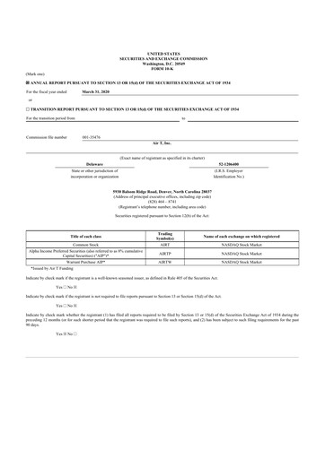 Thumbnail Air T, Inc. 10-K Annual Report 2019