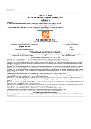 Thumbnail Home Depot 10-K Annual Report 2023