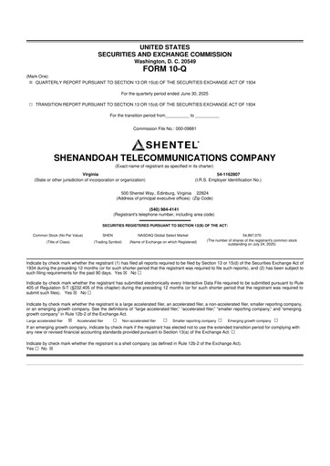 Thumbnail Shentel 10-Q Quarterly Report FY2025 
