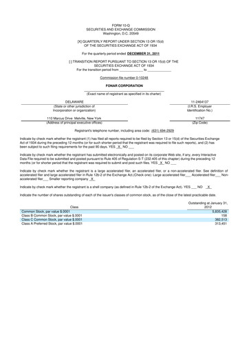 Thumbnail Fonar Corporation
 10-Q Quarterly Report FY2012 