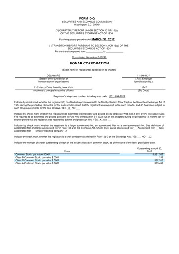 Thumbnail Fonar Corporation
 10-Q Quarterly Report FY2012 