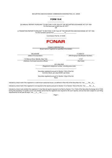 Miniature Fonar Corporation
 10-K Rapport annuel 2017