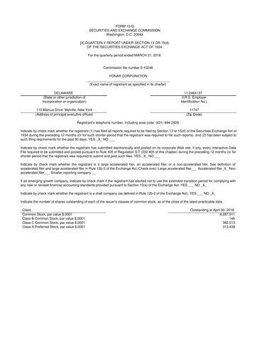 Thumbnail Fonar Corporation
 10-Q Quarterly Report FY2018 