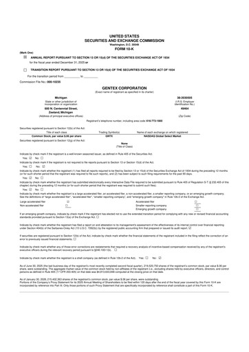 Thumbnail Gentex 10-K Annual Report 2025