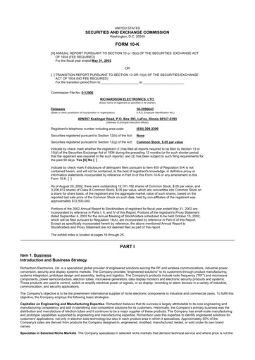 Thumbnail Richardson Electronics 10-K Annual Report 