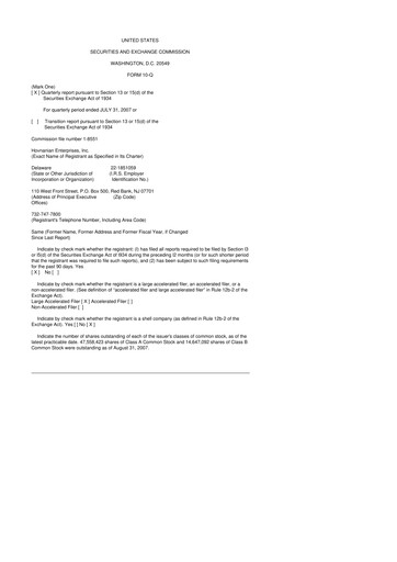 Vorschaubild Hovnanian Enterprises
 10-Q Quartalsbericht  