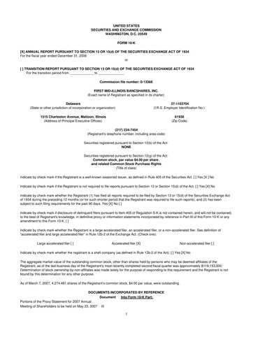 Vorschaubild First Mid Bancshares 10-K Jahresbericht 