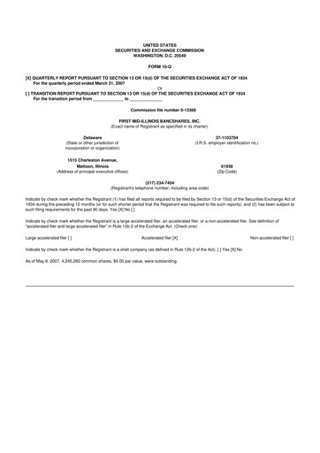 Vorschaubild First Mid Bancshares 10-Q Quartalsbericht  