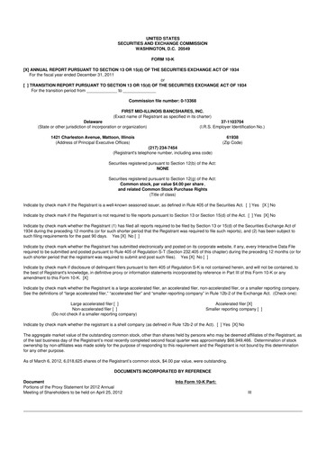 Vorschaubild First Mid Bancshares 10-K Jahresbericht 2011