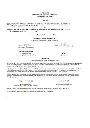 Vorschaubild First Mid Bancshares 10-Q Quartalsbericht 2013 