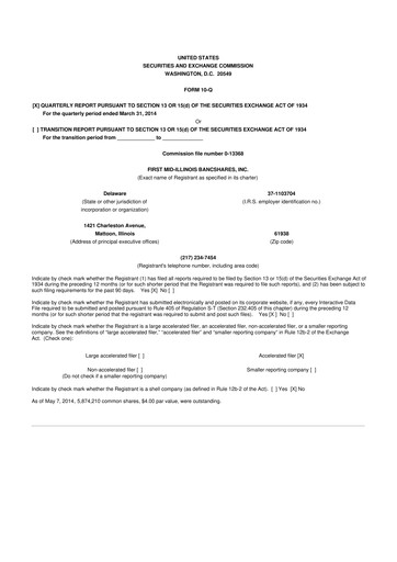 Vorschaubild First Mid Bancshares 10-Q Quartalsbericht 2014 