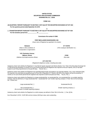 Vorschaubild First Mid Bancshares 10-Q Quartalsbericht 2016 