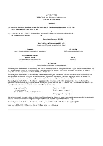 Vorschaubild First Mid Bancshares 10-Q Quartalsbericht 2018 