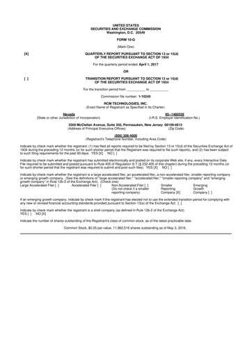 Thumbnail RCM Technologies 10-Q Quarterly Report FY2017 