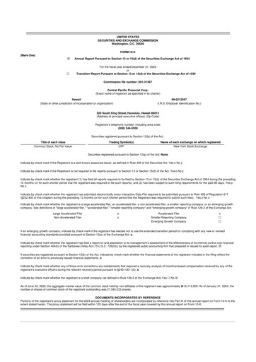 Miniature Central Pacific Financial 10-K Rapport annuel 2023