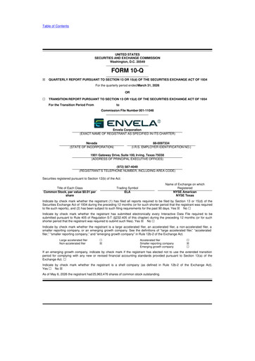 Thumbnail Envela Corporation 10-Q Quarterly Report FY 