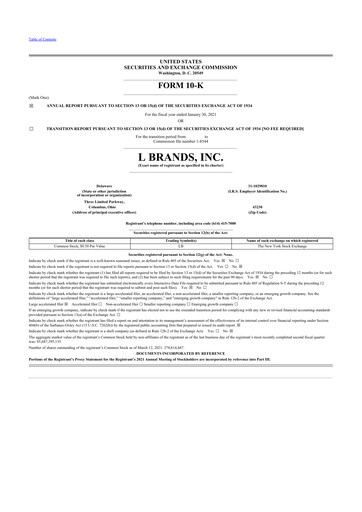 Thumbnail Bath & Body Works 10-K Annual Report 2020