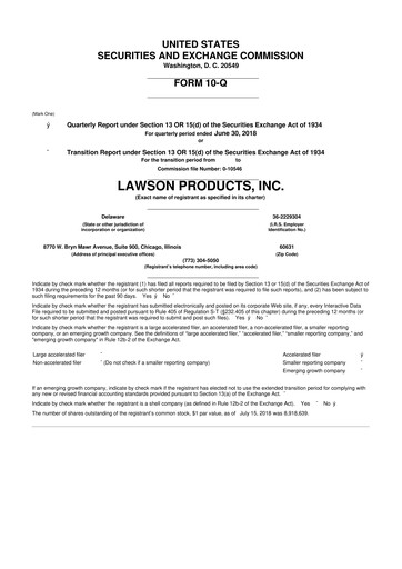 Vorschaubild Distribution Solutions Group 10-Q Quartalsbericht 2018 