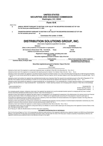Vorschaubild Distribution Solutions Group 10-K Jahresbericht 2025