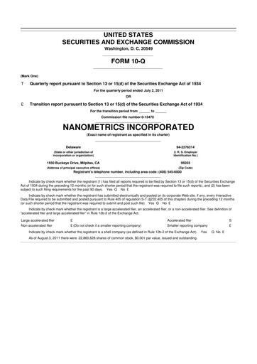 Thumbnail Onto Innovation 10-Q Quarterly Report FY2011 