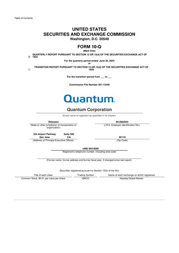 Vorschaubild Quantum Corporation 10-Q Quartalsbericht 2025 