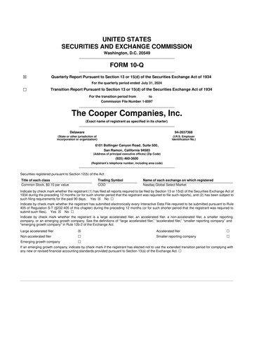 Thumbnail Cooper Companies 10-Q Quarterly Report FY2024 