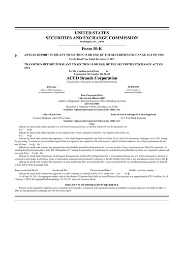 Thumbnail Acco Brands 10-K Annual Report 2013