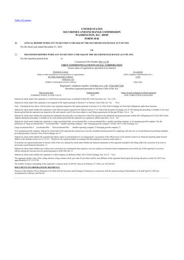 Thumbnail First Commonwealth Financial Corp 10-K Annual Report 2023