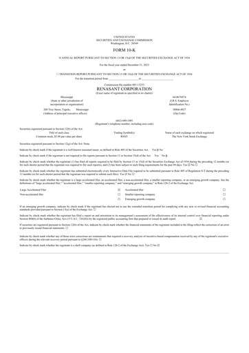 Thumbnail Renasant Corp 10-K Annual Report 2023