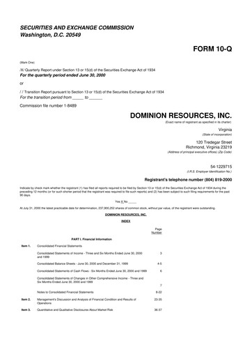 Vorschaubild Dominion Energy 10-Q Quartalsbericht  