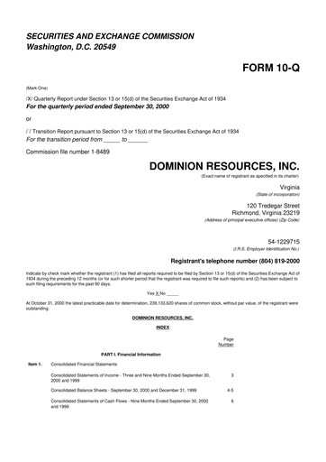 Vorschaubild Dominion Energy 10-Q Quartalsbericht  