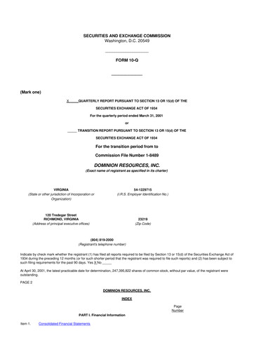 Vorschaubild Dominion Energy 10-Q Quartalsbericht  