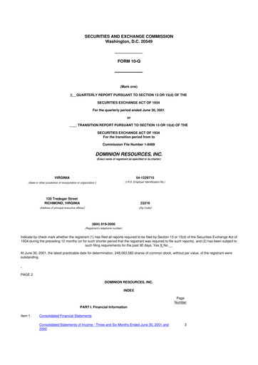 Vorschaubild Dominion Energy 10-Q Quartalsbericht  