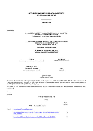 Vorschaubild Dominion Energy 10-Q Quartalsbericht  