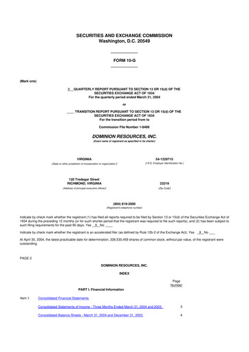 Vorschaubild Dominion Energy 10-Q Quartalsbericht  